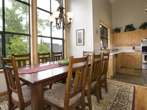 Clean and bright kitchen and dining areas