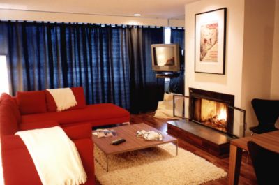 Murphy Beds Canada On Comfortable Modern Livingroom With Fireplace Tv